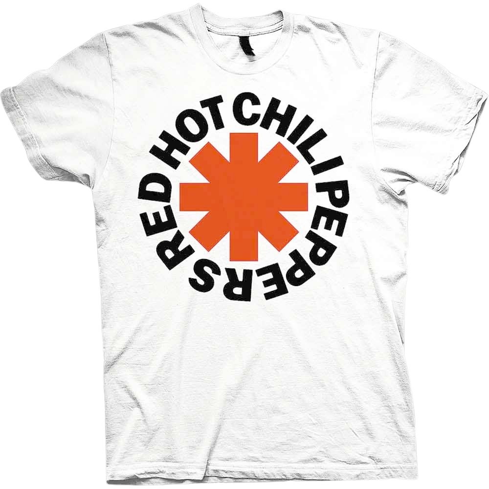 Red Hot Chili Peppers - Red Asterisk Heren Tshirt - Wit